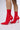 Front View Azalea Wang Katherine Red Pu Bootie