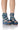 Front View Azalea Wang Kavita Embellished Denim Sandal