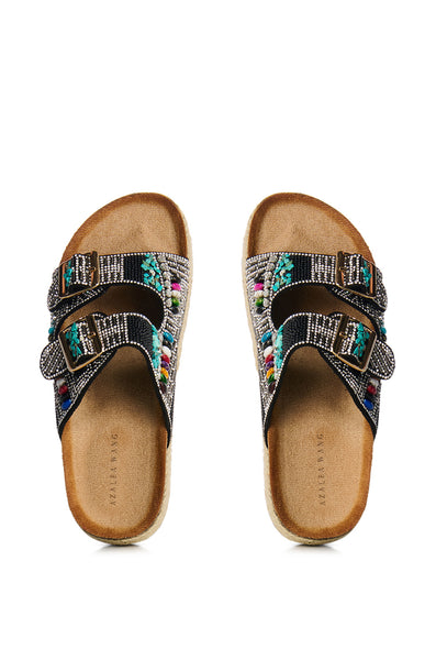 【TAGTRAUME】VIOLET MULTI ETHNIC STRAP FLAT SANDALS ZTTD Platform Sandals for Womens Open Toe Ankel Strap