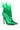 Back View Azalea Wang Kaylynn Feather Bootie In Green