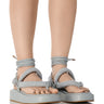 Front View Azalea Wang Kayson Gray Sandal