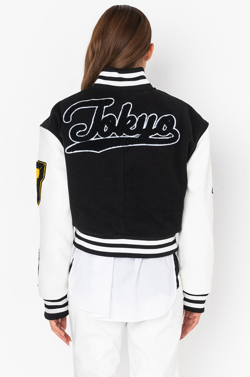 Extra View Azalea Wang Keep It Classic Patch Varsity Jacket