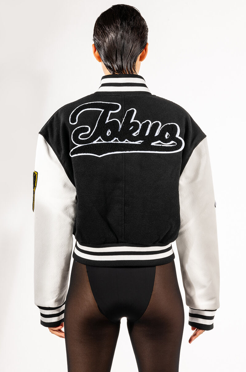 Extra View Azalea Wang Keep It Classic Patch Varsity Jacket