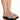 Front View Azalea Wang Keep It Real Flat Sandal In Black