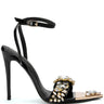 Front View Azalea Wang Keep It Sweet Stiletto Sandal In Black