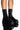 Front View Azalea Wang Kennedy Knit Front Zip Flatform Bootie In Black