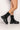 Side View Azalea Wang Kennedy Knit Front Zip Flatform Bootie In Black