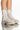 Front View Azalea Wang Kennedy Knit Front Zip Flatform Bootie In Bone