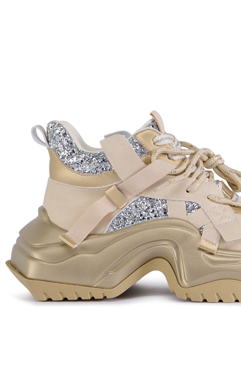 Extra View Azalea Wang Kiko Gold Sneaker 5