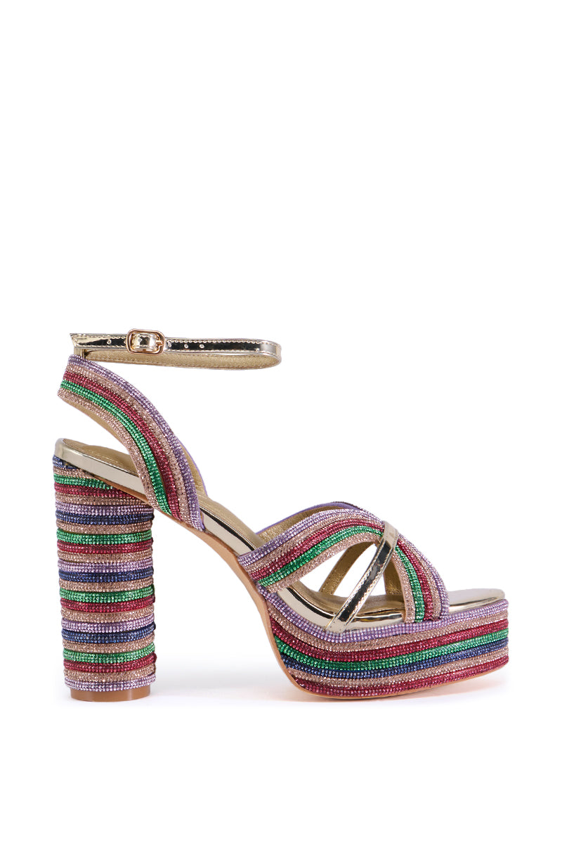 AZALEA WANG KINSLEE MULTI DIAMOND ROPE PLATFORM SANDAL view 0