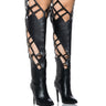 Front View Azalea Wang Kiwano Black Cut Out Boot