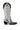 Side View Azalea Wang Knox Rhinestone Embellished Western Boot In White Black