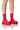 Front View Azalea Wang Knoxton Red Bootie With Strappy Tie Up Cover