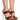 Front View Azalea Wang Late Nite Text Caramel Pvc Strappy Slip On Sandal