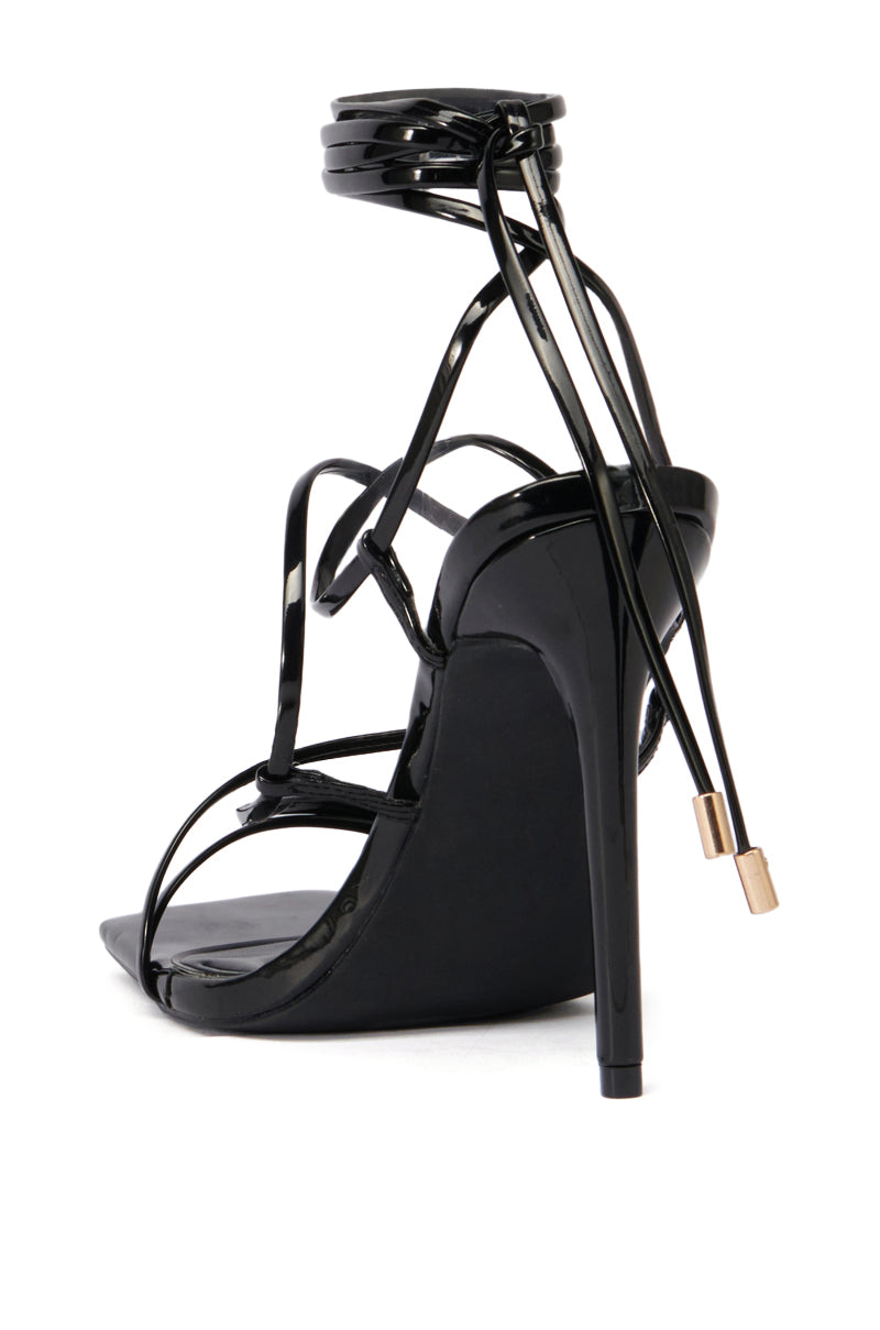 Detail View Azalea Wang Laura Black Stiletto Sandal