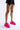 Front View Azalea Wang Laureles Fur Sandal In Pink