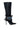 Side View Azalea Wang Lead The Way Feather Embellished Knee High Boot In Black