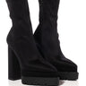 Front View Azalea Wang Leah Chunky Bootie In Black