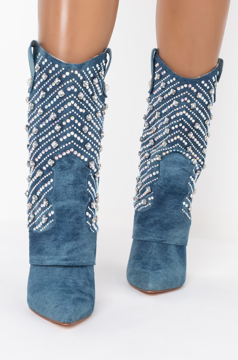 Back View Azalea Wang Leave It All Behind Stiletto Bootie