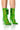 Side View Azalea Wang Lee Light Up Pvc Bootie In Green