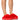 Front View Azalea Wang Leelah Red Fuzzy Sandal