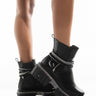 Front View Azalea Wang Left You In A Second Flatform Bootie In Black