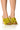 Front View Azalea Wang Lena Embellished Flower Mule In Yellow