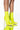 Front View Azalea Wang Life Of The Party Stiletto Bootie In Neon Lime