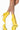 Front View Azalea Wang Light Me Up Stiletto Bootie In Yellow