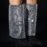 Front View Azalea Wang Like A Million Bucks Embellished Bootie In Silver