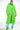 Front View Azalea Wang Lime Crime Faux Fur Trench