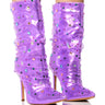 Front View Azalea Wang Liora Purple Gem Bootie