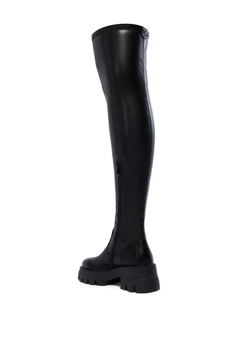 Detail View Azalea Wang Livinia Black Over The Knee Boot