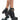 Front View Azalea Wang Lock It Down Chunky Bootie In Black