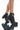 Front View Azalea Wang Lock It Down Chunky Bootie In Black