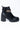 Back View Azalea Wang Lock It Down Chunky Bootie In Black