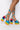 Side View Azalea Wang Loud And Proud Chunky Sandal In Rainbow