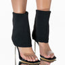 Front View Azalea Wang Love Me Like You Do Stiletto Bootie In Black