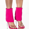 Front View Azalea Wang Love Me Like You Do Stiletto Bootie In Fuchsia