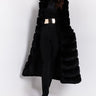 Front View Azalea Wang Love The Future Faux Fur Pleather Panel Vest in Black