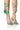 Front View Azalea Wang Love You So Embellished Feather Trim Pvc Pump In Green