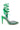 Side View Azalea Wang Love You So Embellished Feather Trim Pvc Pump In Green