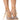 Front View Azalea Wang Love You So Embellished Feather Trim Pvc Pump In Nude