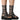 Front View Azalea Wang Luciano Silver Embellished Gladiator Sandal In Black