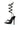 Detail View Azalea Wang Lunarlight Lace Up Calf High Bling Sandal In Black