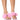 Front View Azalea Wang Lust For Life Bow Sandal In Pink