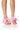 Front View Azalea Wang Lust For Life Bow Sandal In Pink