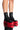 Side View Azalea Wang Lust Lace Up Flatform Bootie In Red