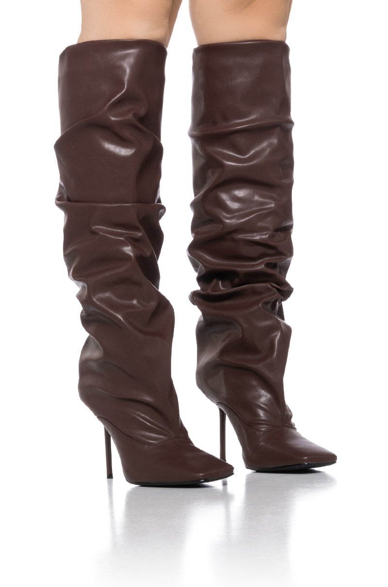 AZALEA WANG LYCHEE BROWN SLOUCH BOOT view 0