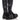 Front View Azalea Wang Lyrica Chunky Boot In Black Pu